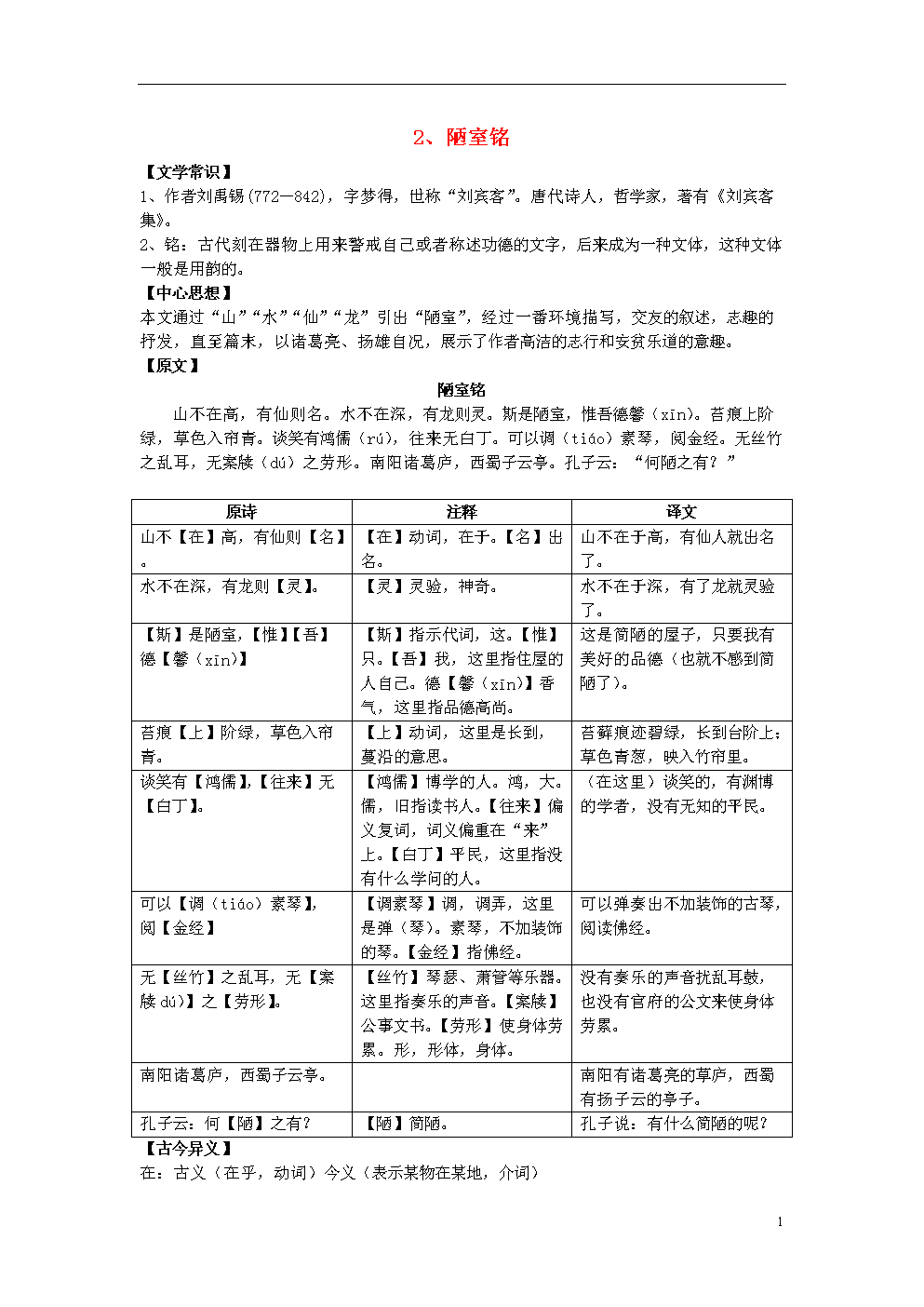 语文文言文常识2018_语文文言文常识题目及其解析