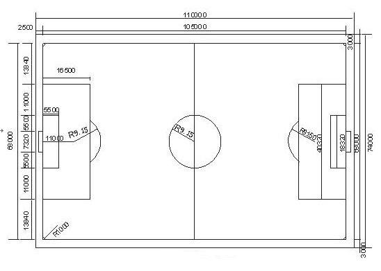 足球场跑尺寸_足球场地大小尺寸