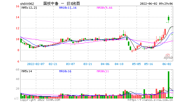 国投中鲁1月8日走势的简单介绍