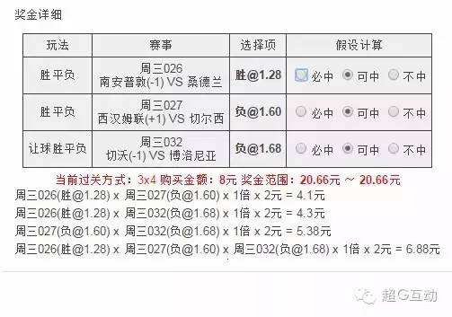 竞彩足球二串一玩法_2串1足球竞彩心得