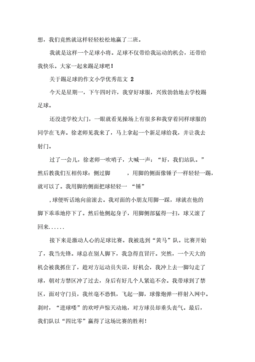 足球故事作文_足球故事作文650字