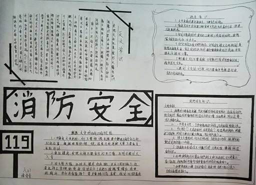 小学生消防常识手抄报文字_消防常识小知识手抄报