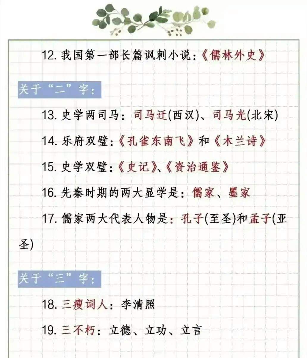 小学语文文学常识积累大全免费_小学语文文学常识大全2019