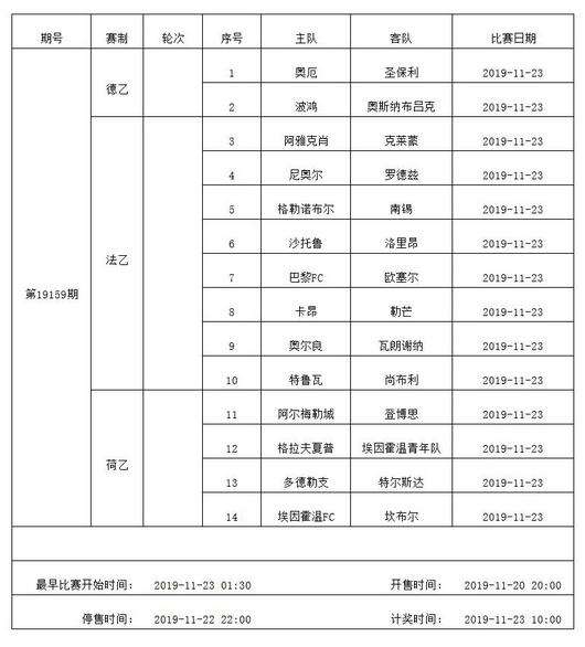 今天足球14场对阵表_今天足球14场对阵表图