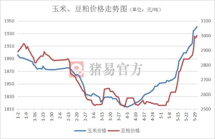 2020年玉米生猪价格走势图_2020年玉米生猪价格走势图最新