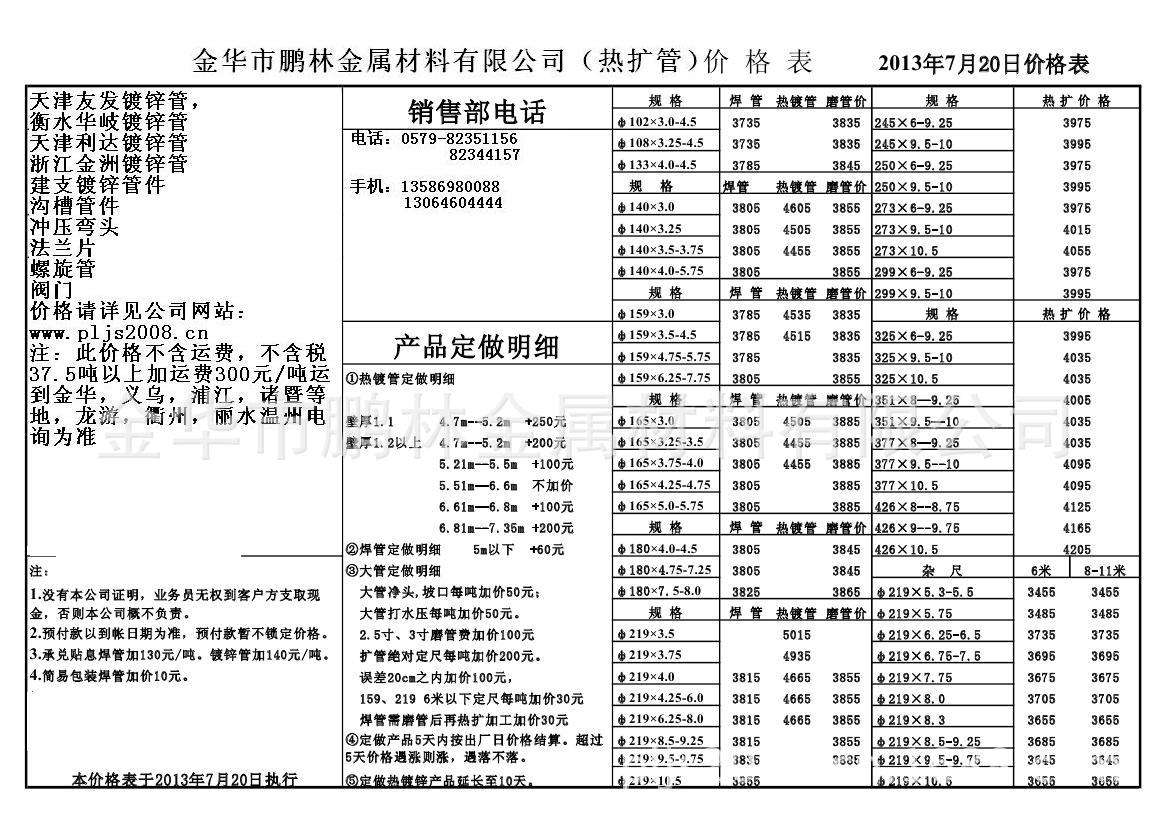 广东热扩管镀锌无缝管价格走势的简单介绍