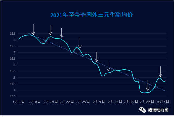 2022年3月份猪价行情走势_2022年3月份猪价行情走势图