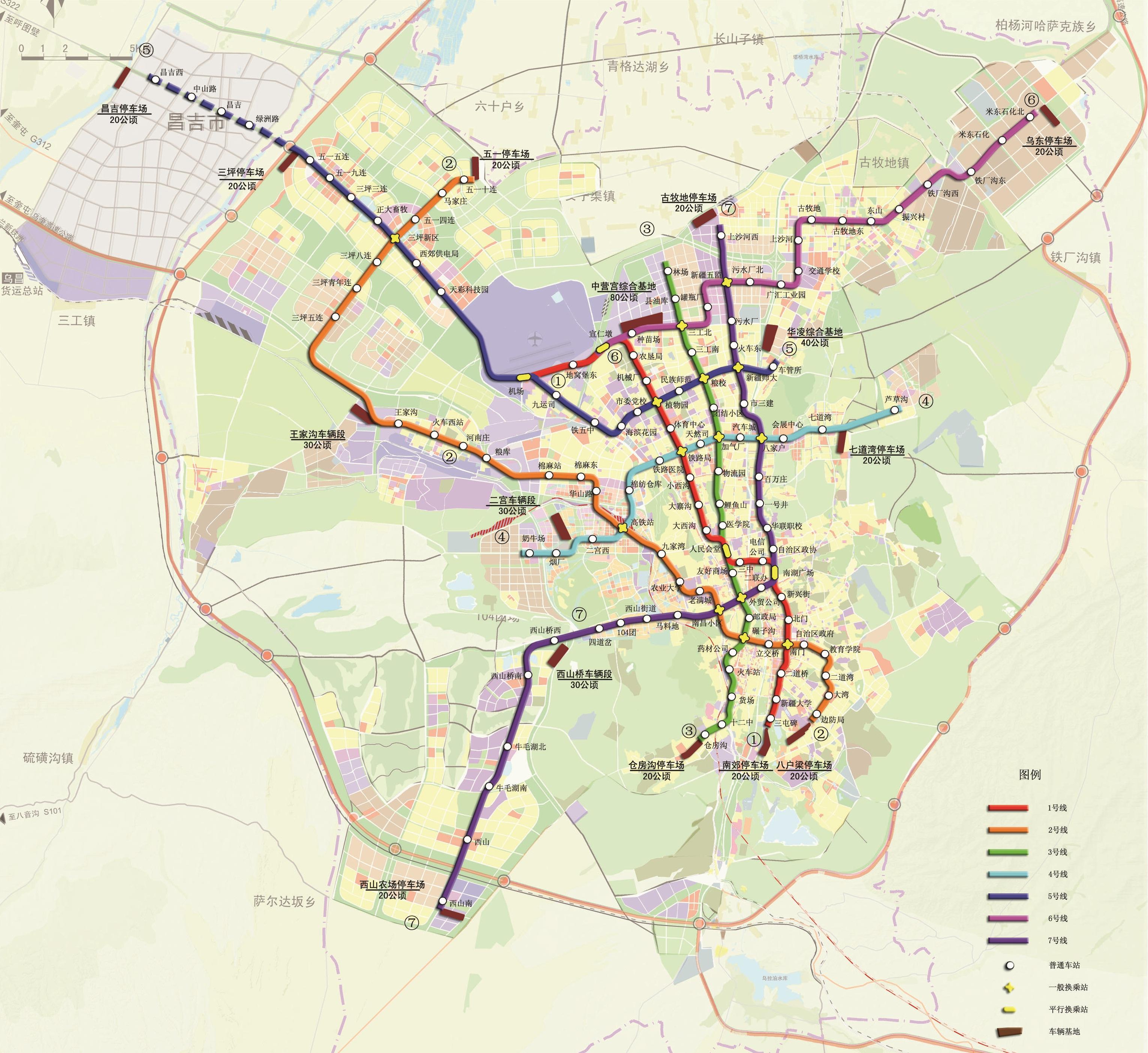 乌鲁木齐地铁6号线走势图_乌鲁木齐6号线线路图站点地图