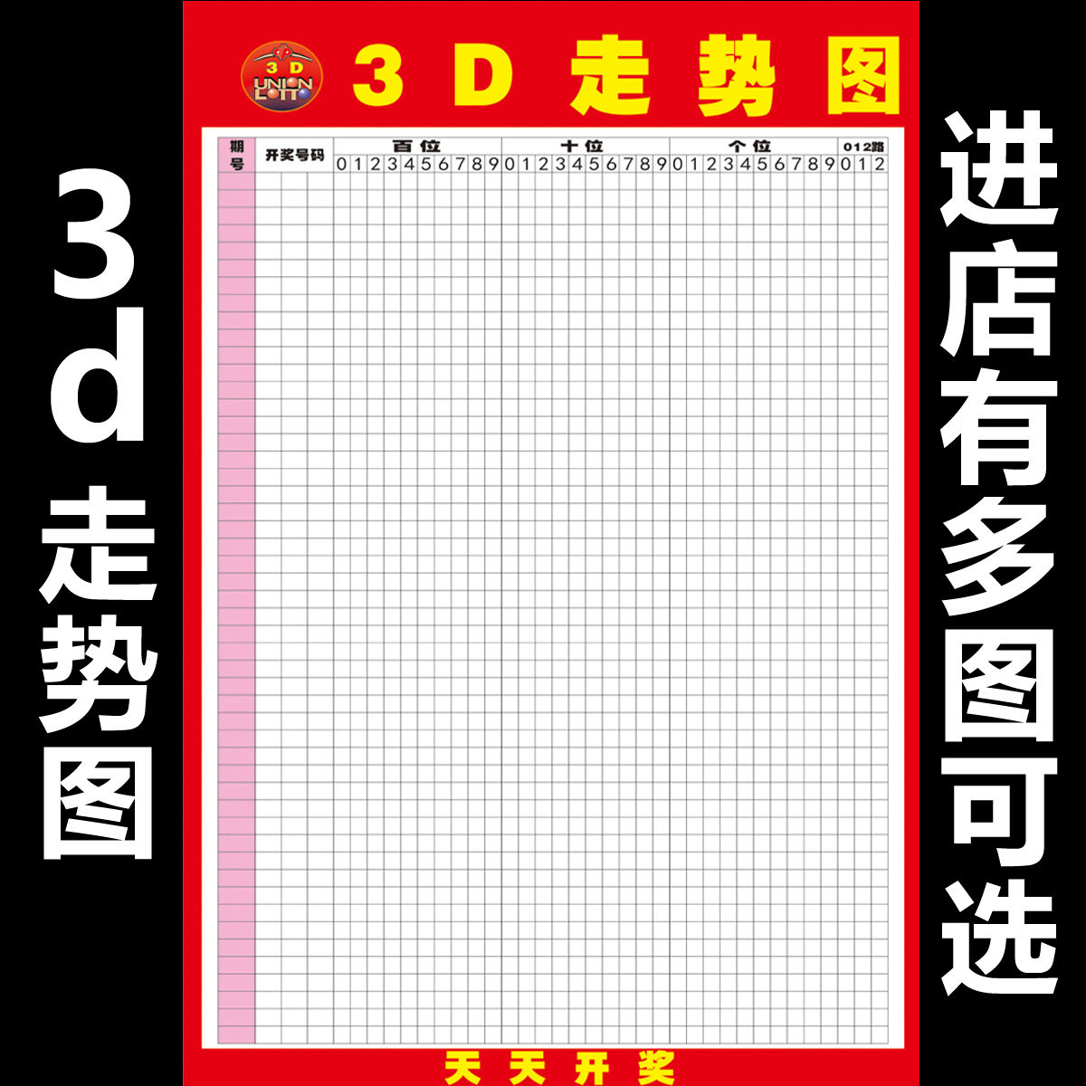 关于6个数的3d彩票走势图的信息