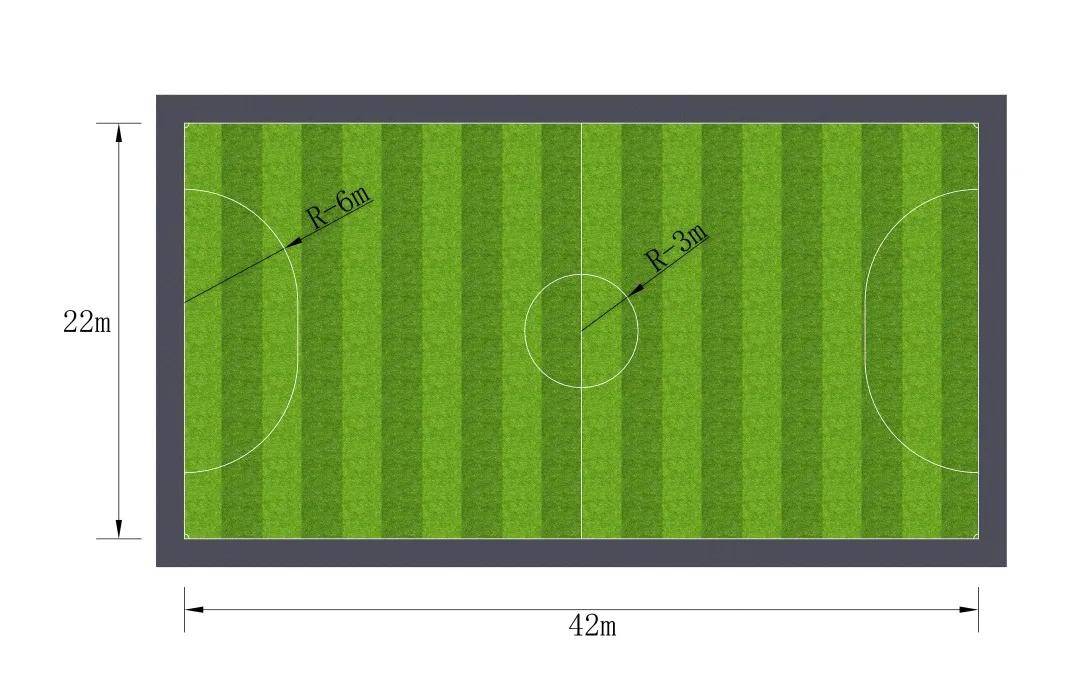 足球场标准尺寸_五人制足球场尺寸图