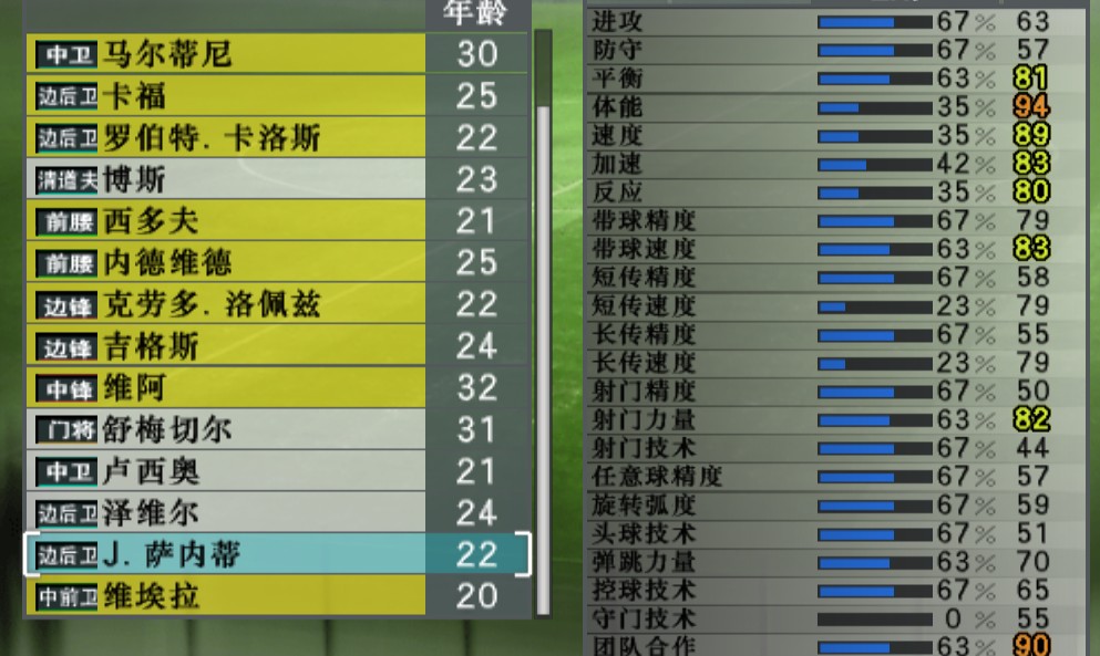 实况足球2013球员_实况足球2013球员技能说明