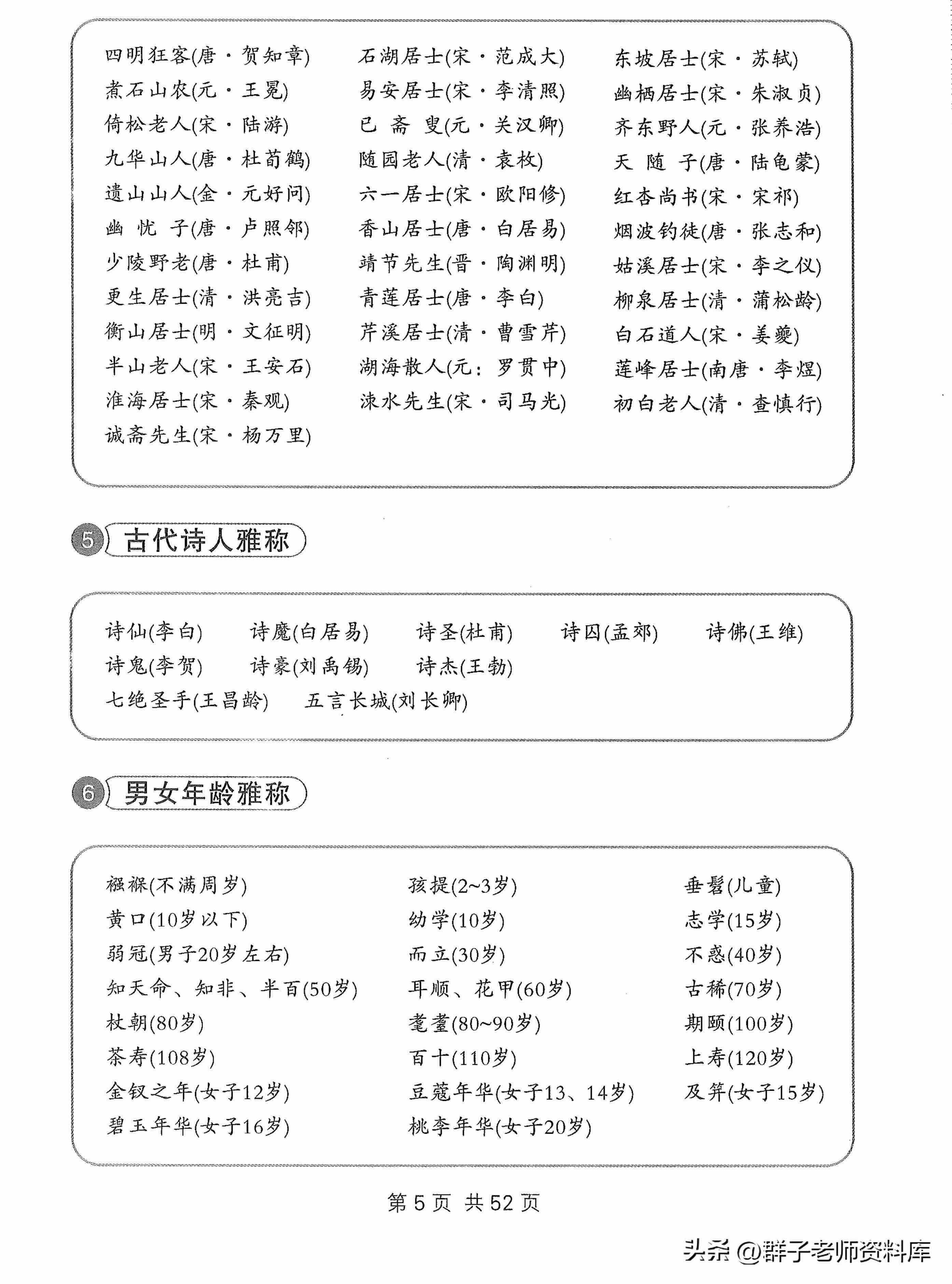 小学语文课内外文学常识_小学语文课内外文学常识有哪些